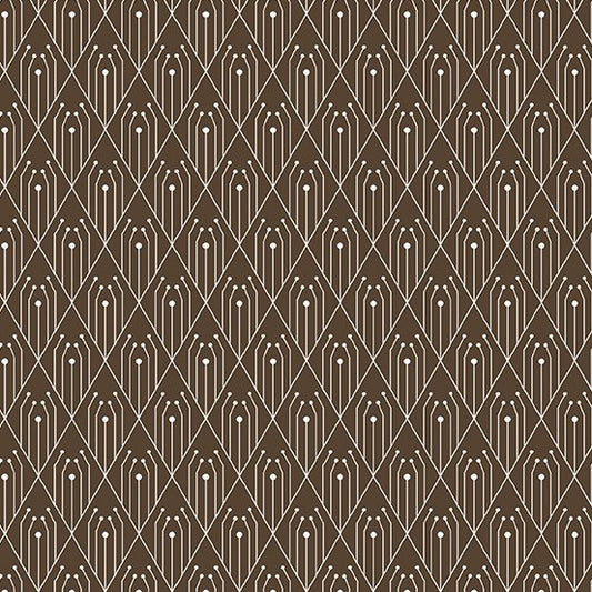 Andover Century Prints Deco Diamonds In Chocolate CS-29-Chocolate