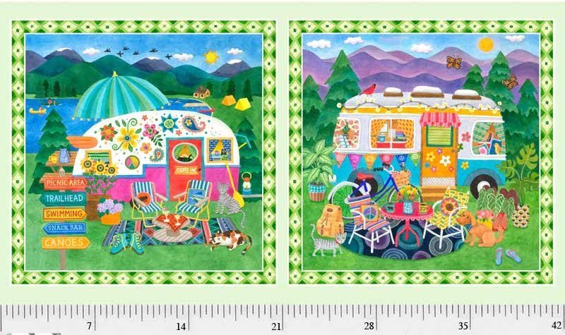 P&B Textiles Wanderlust Camper Mini Van Panel