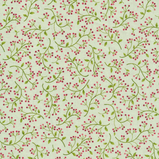 Benartex Wander Lane Wild Berry 13605-40 Celery Green