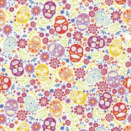 Camelot Fabrics Eternally Yours Sugar Skulls 30200401-01