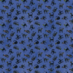 Clothworks Haunted Hollow Y3520-31 Royal Blue