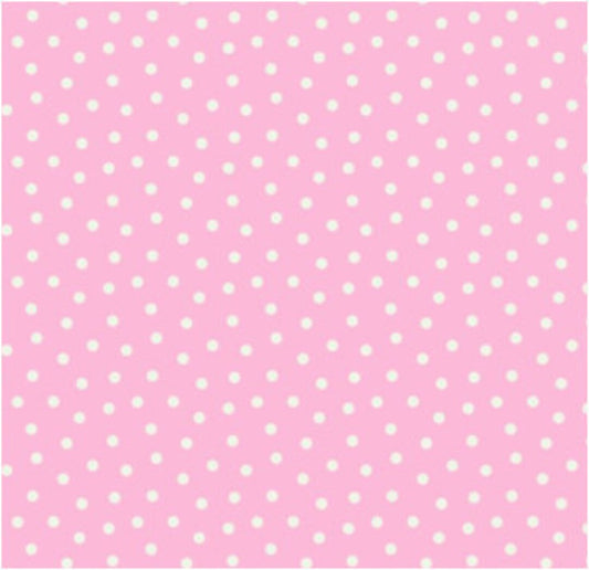 $5/yard Medium Pink with White Dots