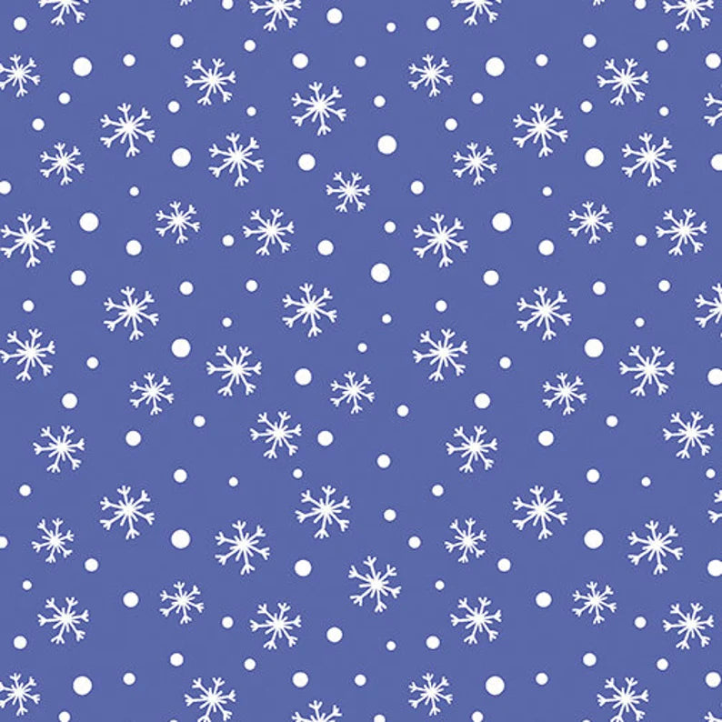 Benartex Snow Place Like Home Snow Daze Periwinkle C9868-56