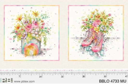 P&B Boots and Blooms Pillow Panel