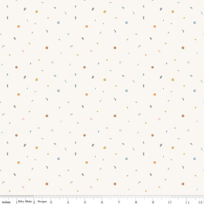 Riley Blake Little Things Confetti Offwhite C12154