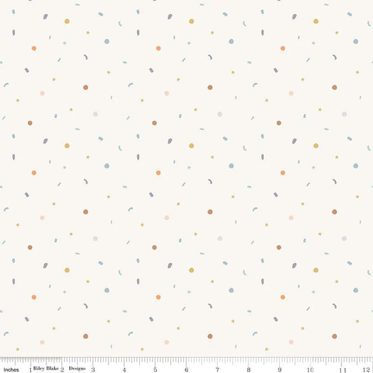 Riley Blake Little Things Confetti Offwhite C12154