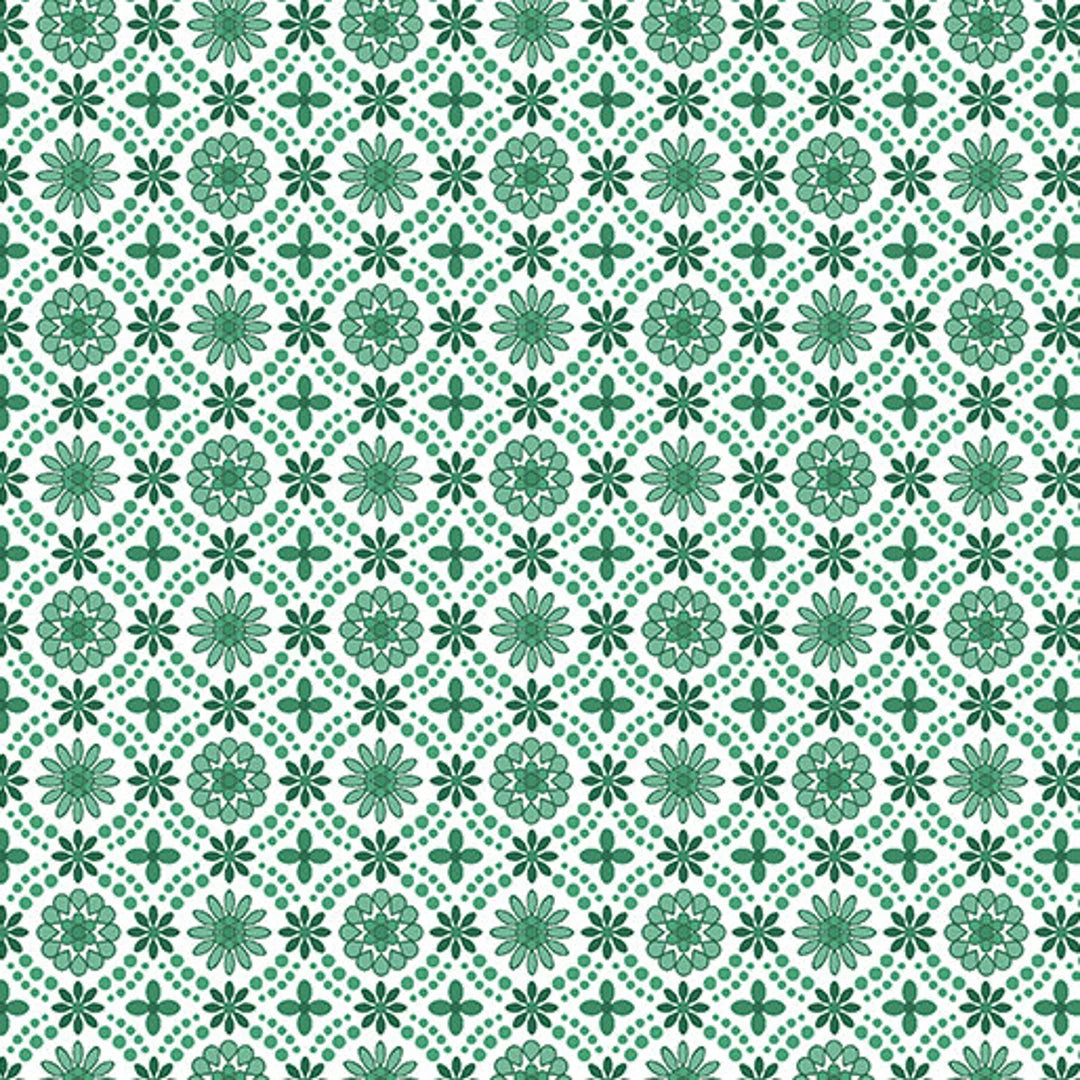 Benartex Spring Hill Farm Wallpaper Medallion Green 13250-44