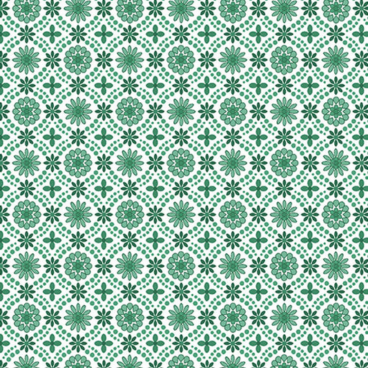 Benartex Spring Hill Farm Wallpaper Medallion Green 13250-44