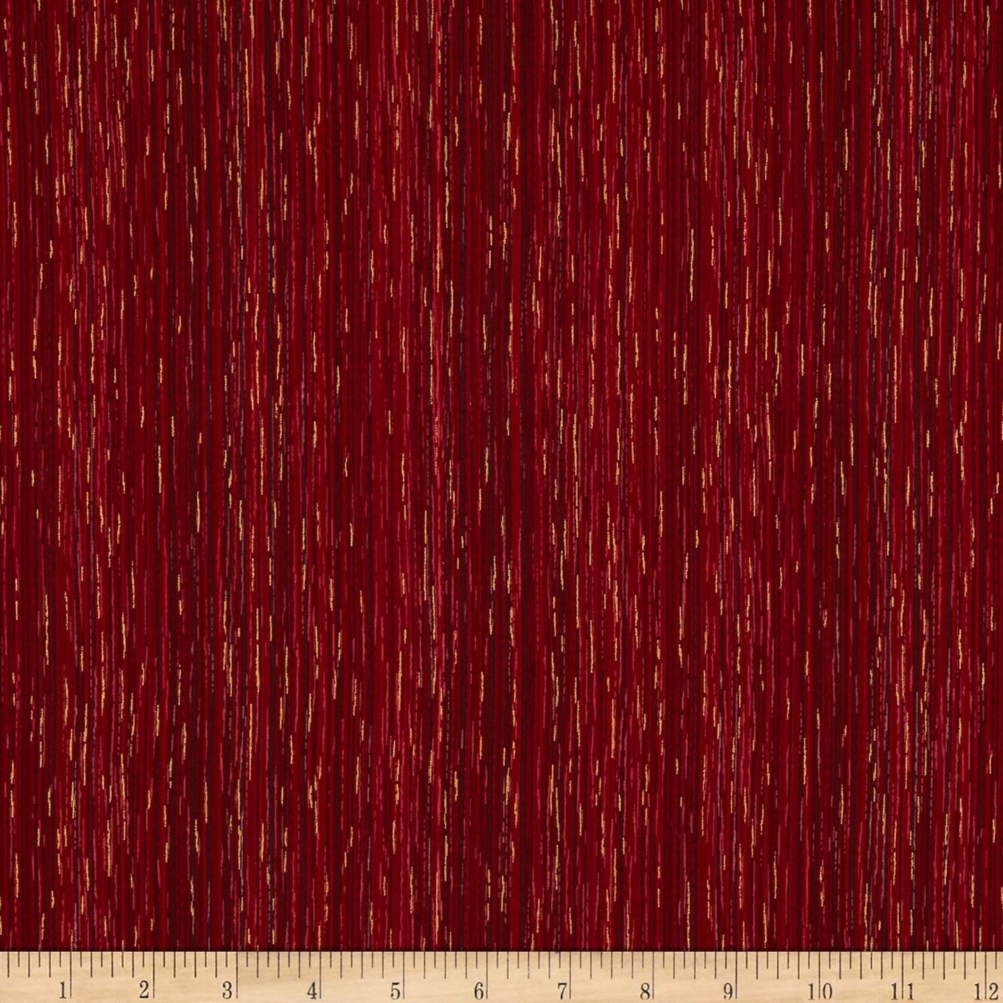 Hoffman Holiday Wishes Stripes Scarlet & Gold U7774-78G