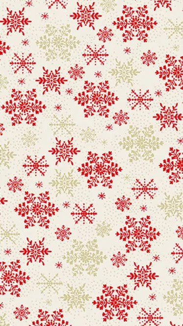 Makower UK for Andover Scandi Snowflakes 2021 Snowflakes Red
