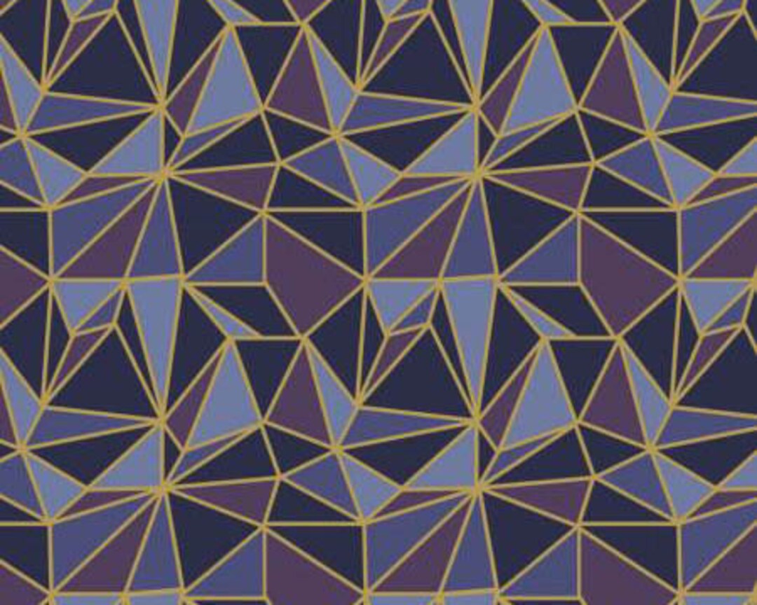 Camelot Fabrics Written In The Stars Geometric Mosaic Metallic Purples 661090501L