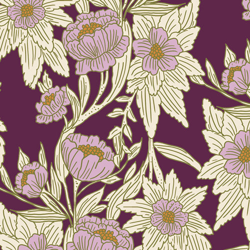 Art Gallery Fabrics 365 Fifth Avenue Madison Avenue Gloom Purple/White FAV-95843