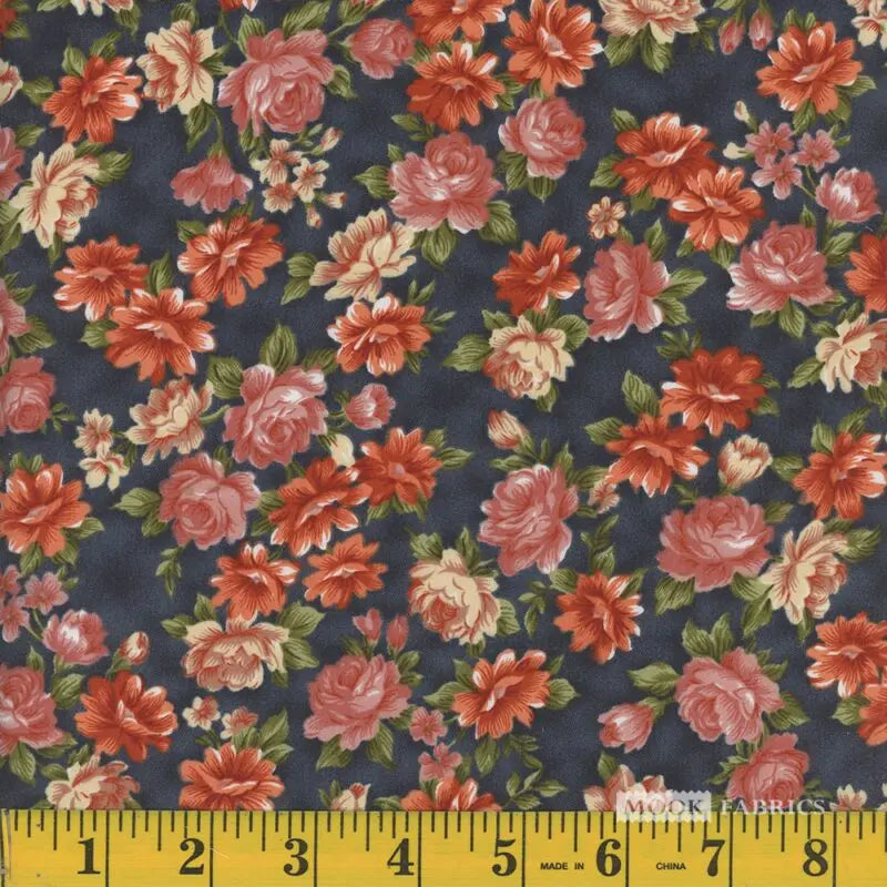 Mook Navy Orange Floral 121381