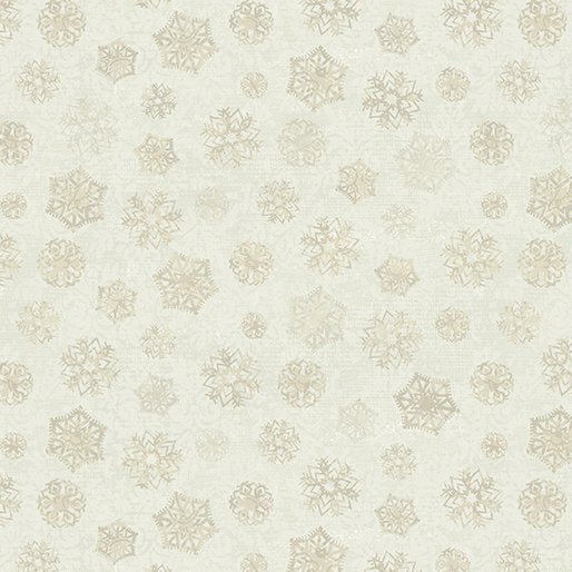 Benartex Christmas Magic Brocade Flake Ivory 13125-73