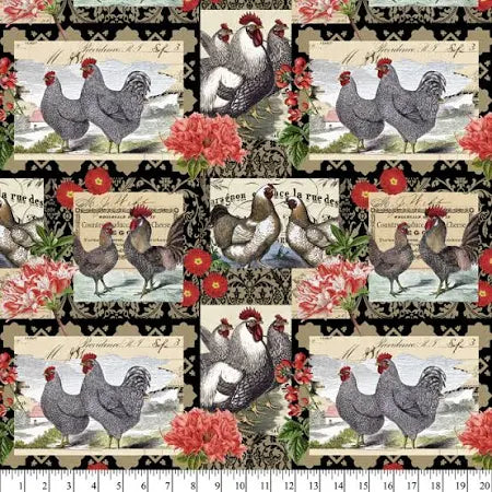 Chickens/Roosters (1 yard PRE-CUT)