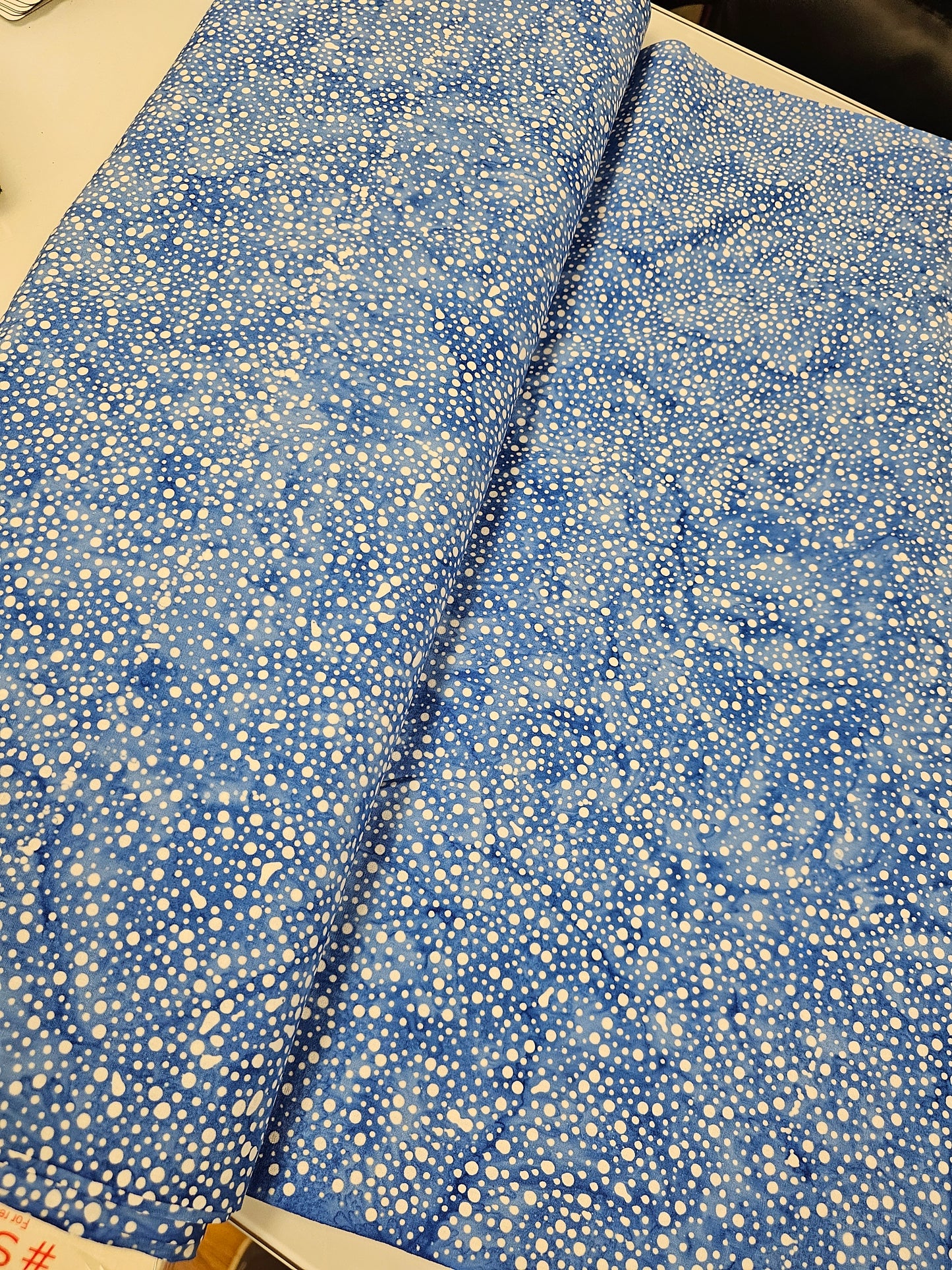 Hoffman Batik Blue with White