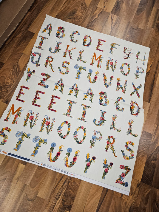 Art Gallery Fabrics Flannel Joyeux Alphabet Panel