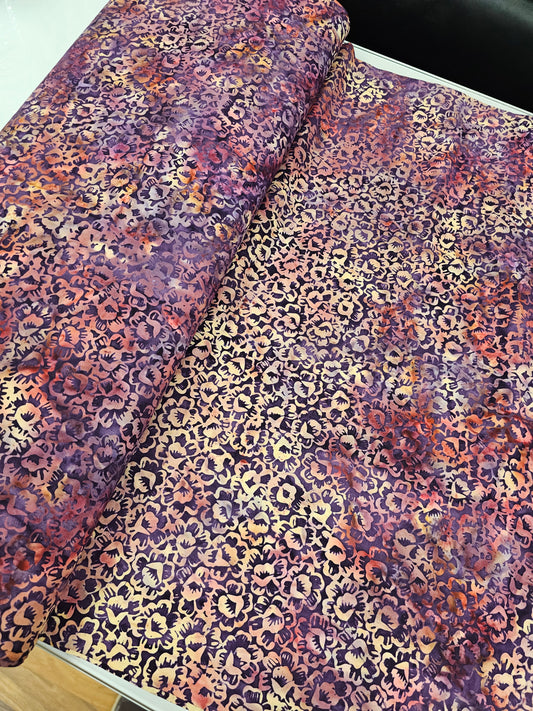 Batik Plum Burgundy Floral