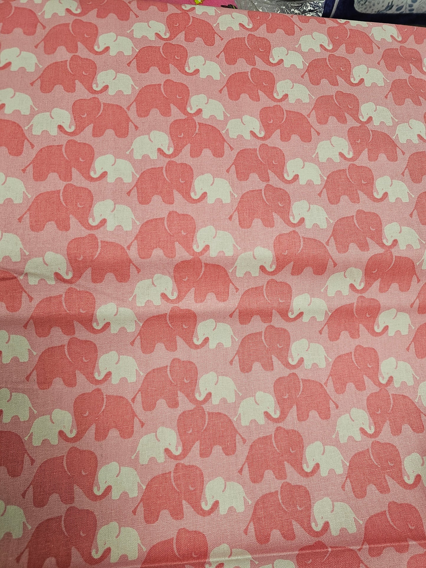 Pink and White Elephants – Fabric 4 Fun LLC