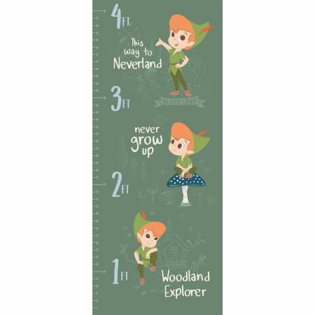 Camelot Disney Peter Pan Green Growth Chart Panel