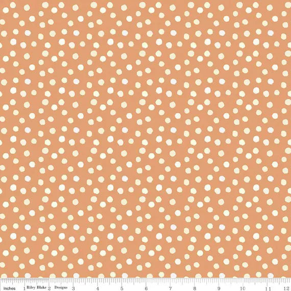 Riley Blake Littlest Family's Big Day Dots Coral C11494