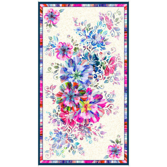 QT Fabrics Floral Fascination Floral Panel