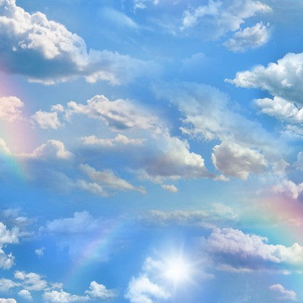 Elizabeth's Studio Landscape Medley Rainbow Sky Blue 460