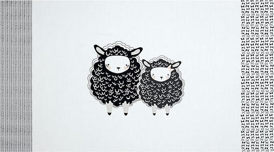 Art Gallery Capsules Nest One, Two, Sheep Panel White