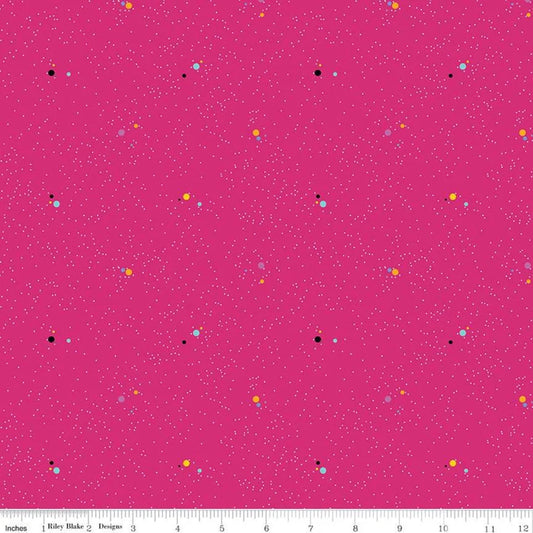 Riley Blake Colour Wall Dots Hot Pink C11592