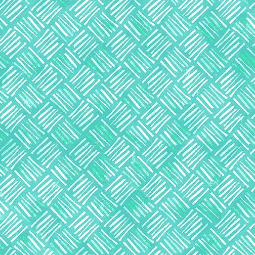 Benartex Soul Shine and Daydreams 10352-80 Teal Crosshatch