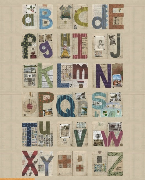 Windham Studio Alphabet Collage Panel