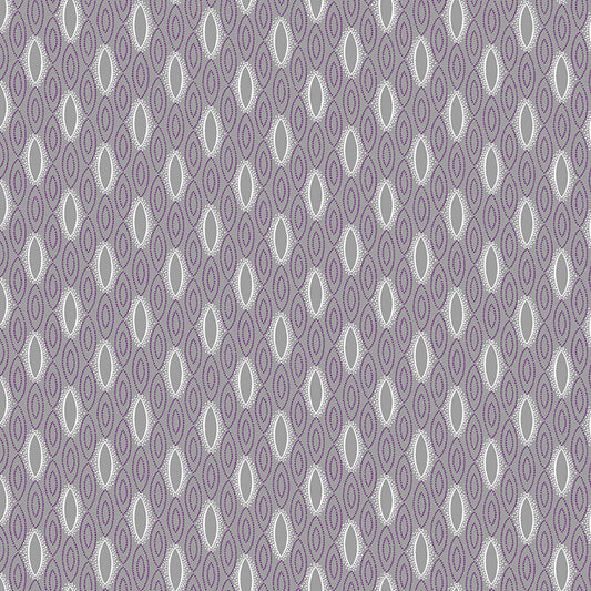 Clothworks Purple Reign Geometric Light Pewter