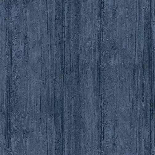 Benartex Washed Wood Texture Navy Blue