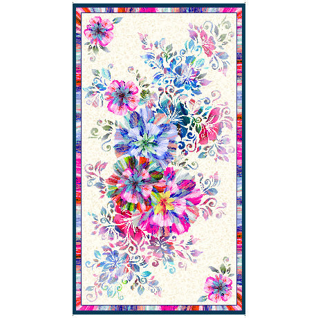 QT Fabrics Floral Fascination Panel