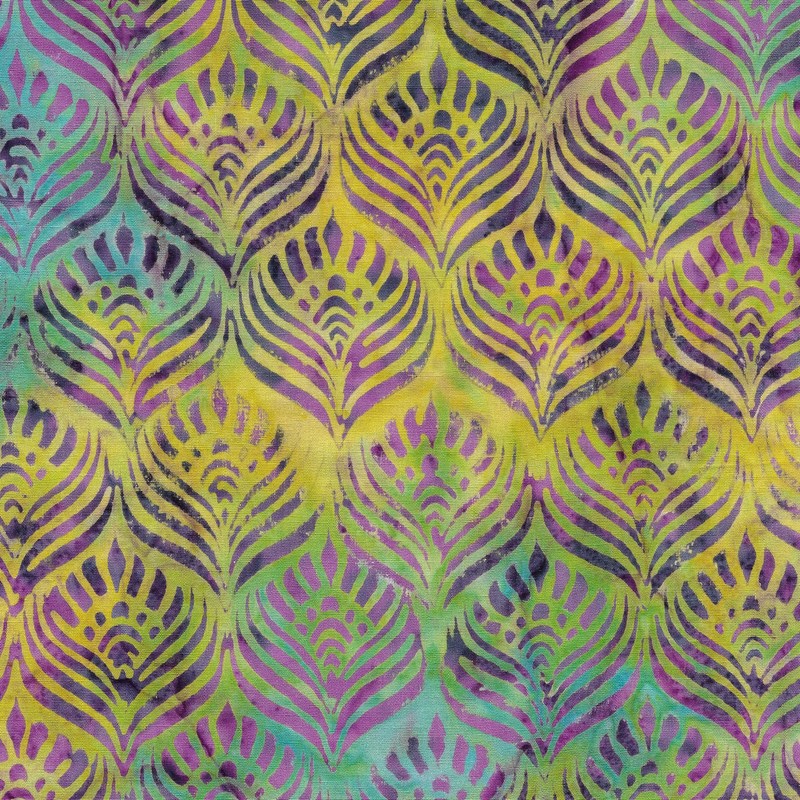 Island Batik  Mardigras Feathers