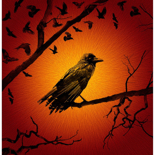 Hoffman Panel Haunted Halloween Raven