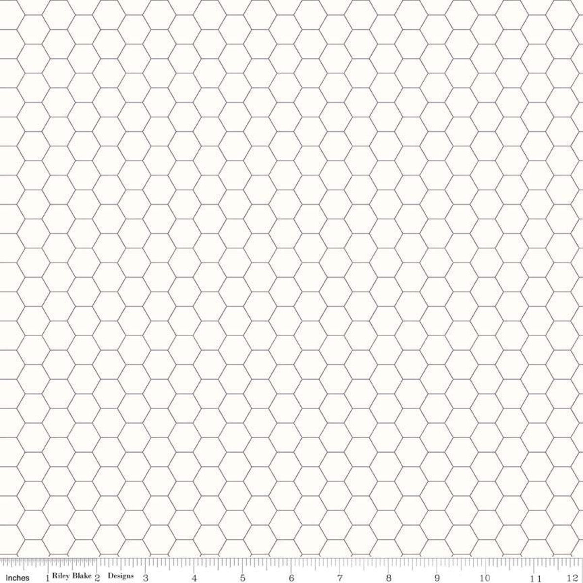 Riley Blake Bee Backgrounds Honeycomb Gray