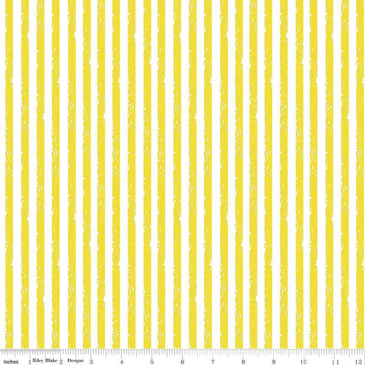 Riley Blake Designs Crayola Stripe in Color Little Lemon C685