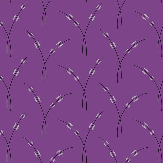Clothworks Purple Reign Rice Stem Dark Orchid