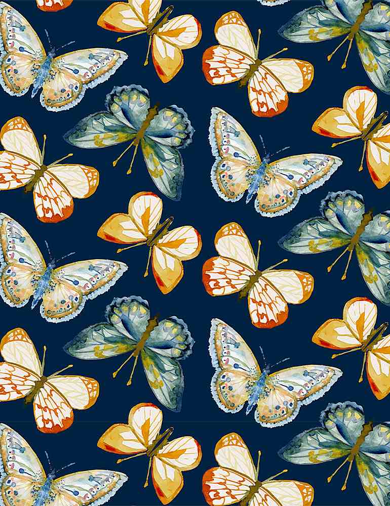 Dear Stella Butterflies in Navy DCJ1881