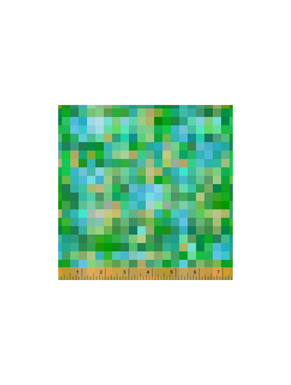 Windham Pixel Play Squares  G For Green 53196D-4