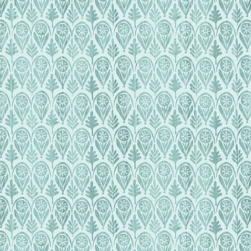 Benartex Hello Fall Washed Lace Light Teal 13016-04