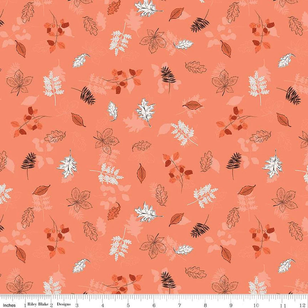 Riley Blake Maple Leaves Salmon C12474