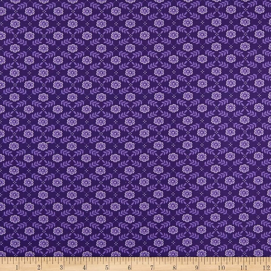 Benartex Lavender Fields Angelique Foulard Dark Purple 6835-66