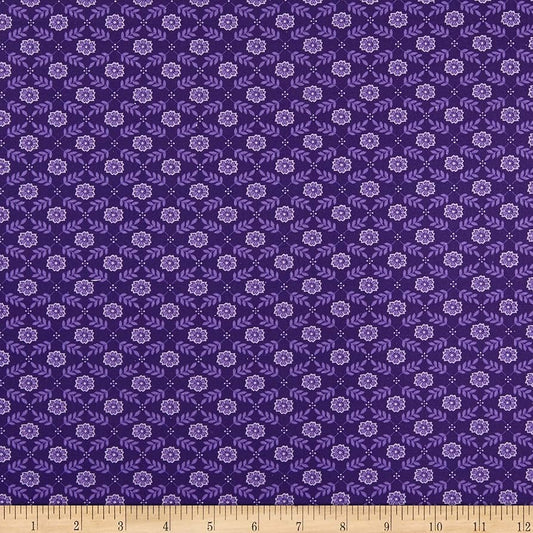 Benartex Lavender Fields Angelique Foulard Dark Purple 6835-66