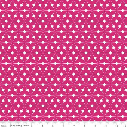 Riley Blake Colour Wall Geo Hot Pink C11590