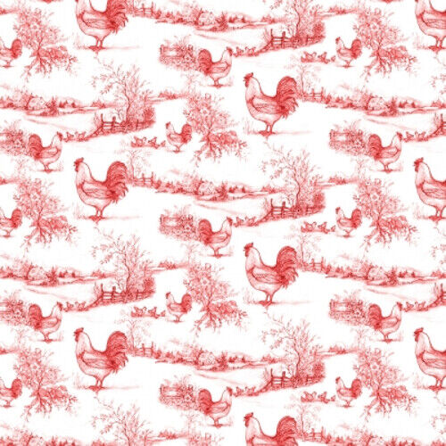 Wilmington Home to Roost by Susan Winget 39711 113 Red Toile