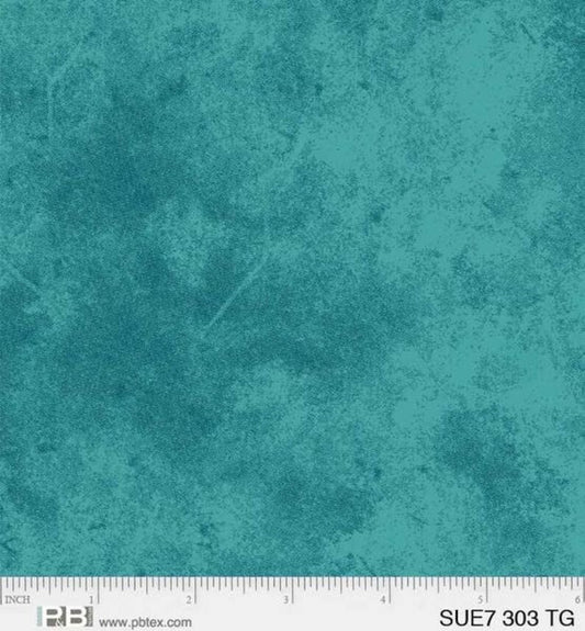 P&B Textiles Suede 7 Texture Teal Green SUE7-00303-TG