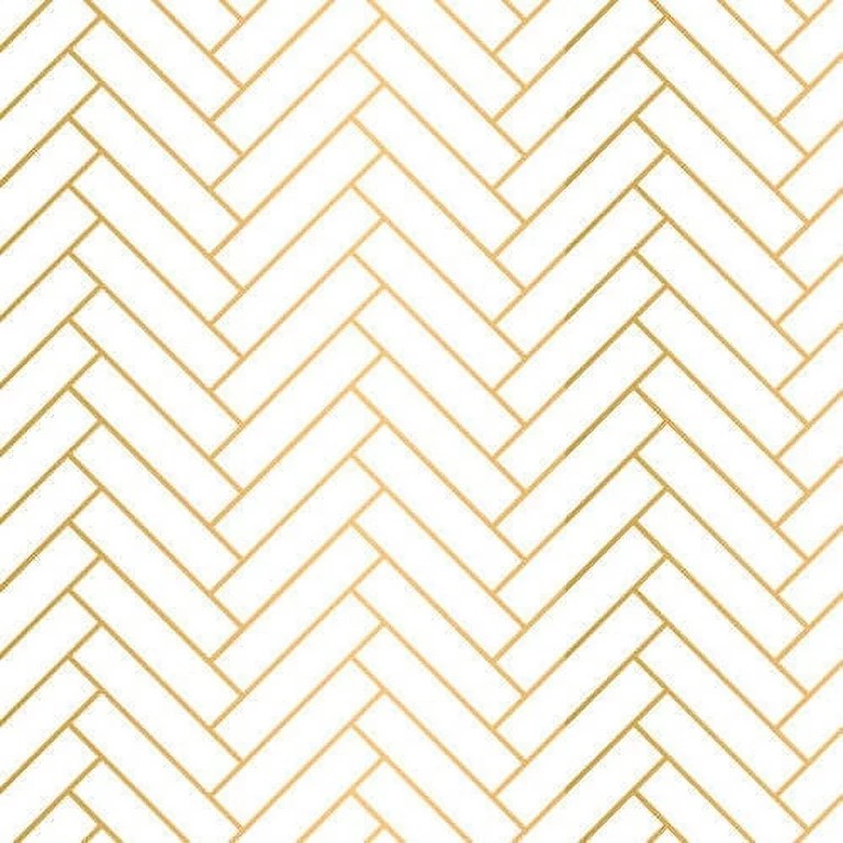 $5/yard $35/BOLT Gold Lines on White Geometric