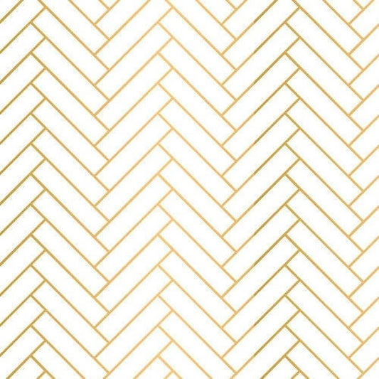 $5/yard $35/BOLT Gold Lines on White Geometric